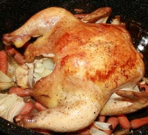 cooked whole chicken