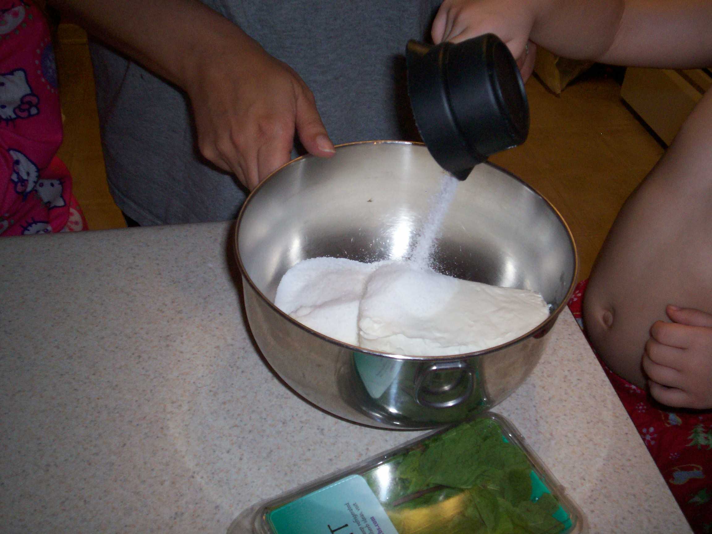 adding sugar