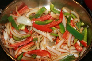 onionslicesandpeppers Onions and Peppers