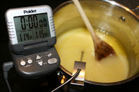 butter-and-sugar Make sure your thermometer doesn't touch the pan itself.