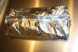 salmon-in-foil Pinch the seam tightly closed, to ensure moist and flavorfull salmon.