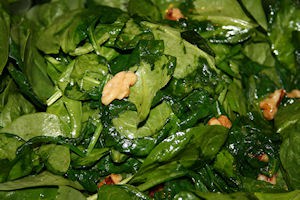 wilted-spinach-with-walnuts