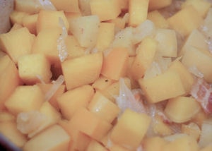Rutabaga Onion Apple Bacon