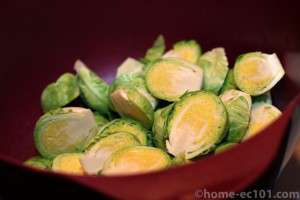 prepped sprouts