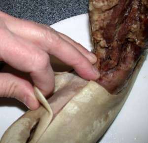 Boiled Beef Tongue - peeling