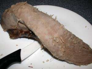 Boiled Beef Tongue - ready to slice