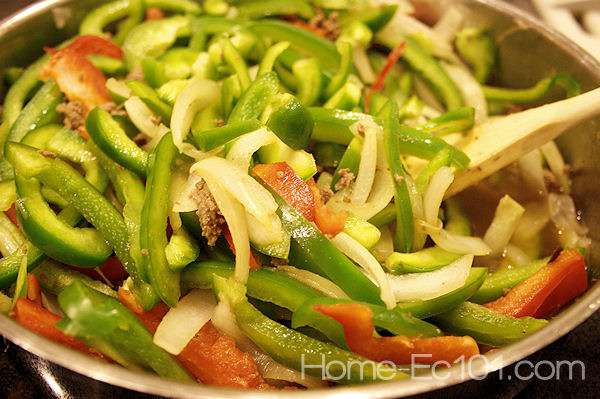 Add bell peppers