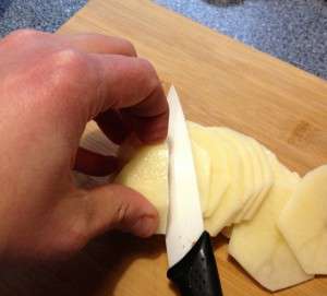 Simple Scalloped Potatoes - 2 slice potatoes thinly