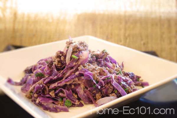Thai Inspired Beef Cabbage Skillet Recipe