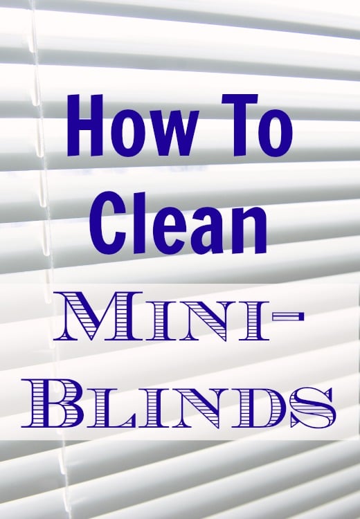 how to clean mini blinds