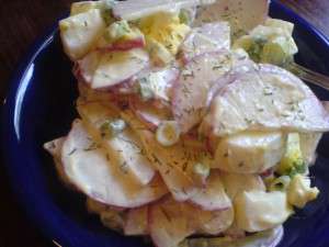 Radish and Egg Salad - ready to serve